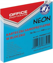 Αυτοκόλλητες Σημειωσεις Office Products Neon 76x76mm 100τμχ Μπλε 14046611-01