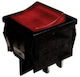 Rocker Large Switch 4p Lamp On-Off 6A/250V Red R13-33b-02 Sci Pieces 10 01.086.0058