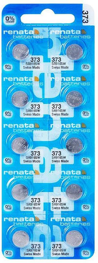 Renata 373 Batterien Silber-Oxid für Uhren SR68 1.55V 10Stück