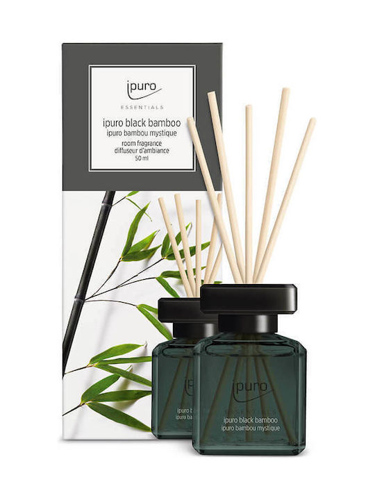 InTheBox Home Fragrance Ipuro Essentials Black Bamboo with Fragrance Jasmine 019304 50ml