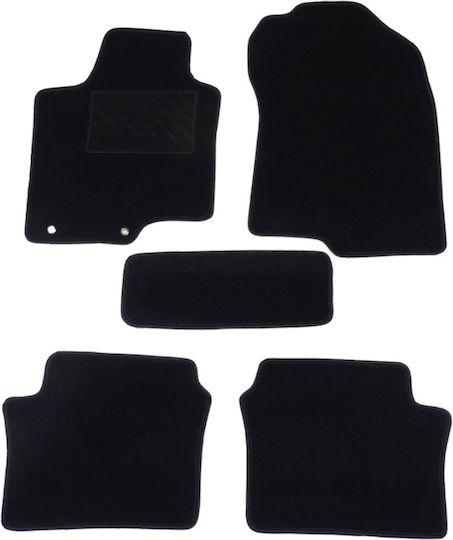 Car Mats Carpet Economy Quality Black Compatible Hyundai i20 Set 2020-present 5 Pieces