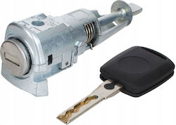 Techstar Car Door Lock Cylinder Compatible Skoda Octavia 2 2004-2013 Silver Finish OE Equivalent 1Z0837167 Left Door