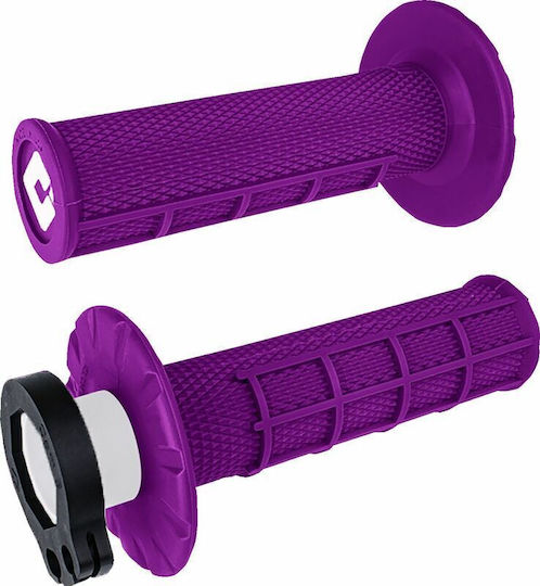 Odi Motorradlenkergriffe 22mm Länge 12,5cm Mx V2 Cam Flansch Halbes Waffel Universell Mittel H36hwpr Lila