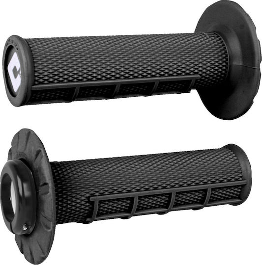 Odi Mânere Închise Ghidon 22mm Lungime 12,5cm Lock-on Cam Diamond Knurled Half Waffle Fără Flanșă Universal Moale J33hwb-b Negru