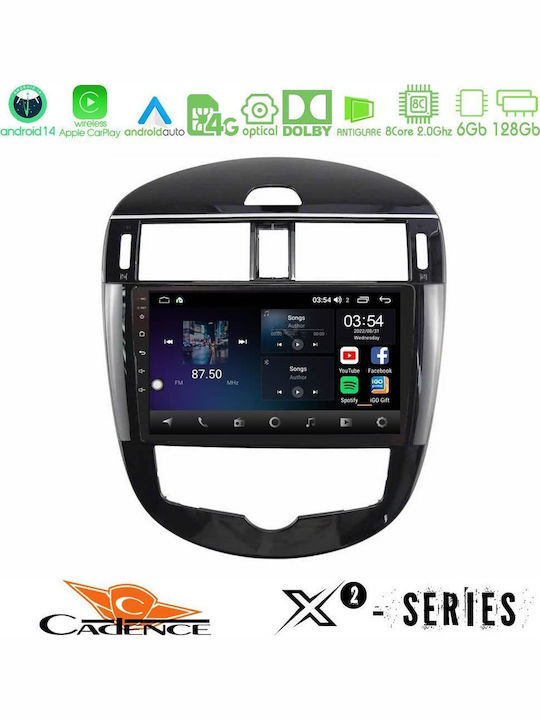 Cadence Car Audio System for Nissan Pulsar 2015-2018 with A/C (Bluetooth/USB/WiFi/GPS/Apple-Carplay/Android-Auto) with Touch Screen 9"