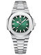 Poedagar Herrenuhr 43mm Batterie mit Metallarmband