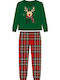 Happy Family Winter Women's Pyjama Set Green