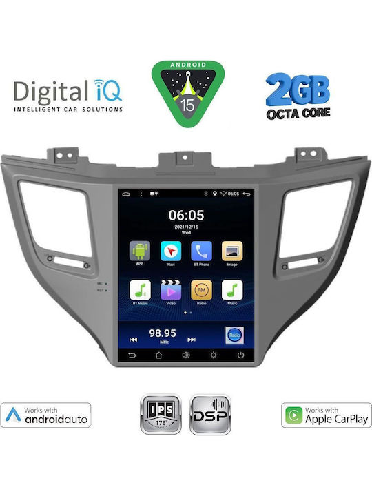 Digital IQ Car Audio System for Hyundai Tucson 2015-2019 (Bluetooth/USB/AUX/WiFi/GPS/Apple-Carplay/Android-Auto) with Touch Screen 9.7"