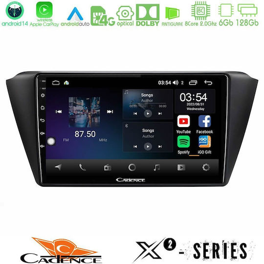 Cadence Car Audio System for Skoda Fabia 2015-2021 (Bluetooth/USB/WiFi/GPS/Apple-Carplay/Android-Auto) with Touch Screen 9"