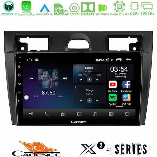 Cadence Ηχοσύστημα Αυτοκινήτου για Ford Fiesta / Fusion 2006-2008 (Bluetooth/USB/WiFi/GPS/Apple-Carplay/Android-Auto) με Οθόνη Αφής 9"