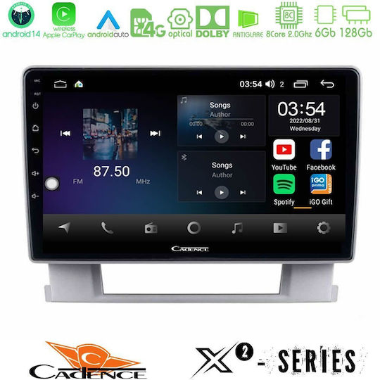 Cadence Auto-Audiosystem für Opel Astra 2010-2014 (Bluetooth/USB/WiFi/GPS/Apple-Carplay/Android-Auto) mit Touchscreen 9"