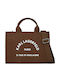 K Rsg Square Fabric Women's Tote Bag Brown