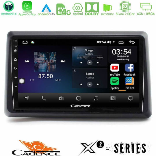 Cadence Автомобилна Аудио Система За Renault Express 2020 (Bluetooth/USB/Wi-Fi/GPS/Apple CarPlay/Android Auto) С Touch Screen 9"