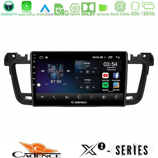 Cadence Ηχοσύστημα Αυτοκινήτου για Peugeot 508 2010-2018 (Bluetooth/USB/WiFi/GPS/Apple-Carplay/Android-Auto) με Οθόνη Αφής 9"