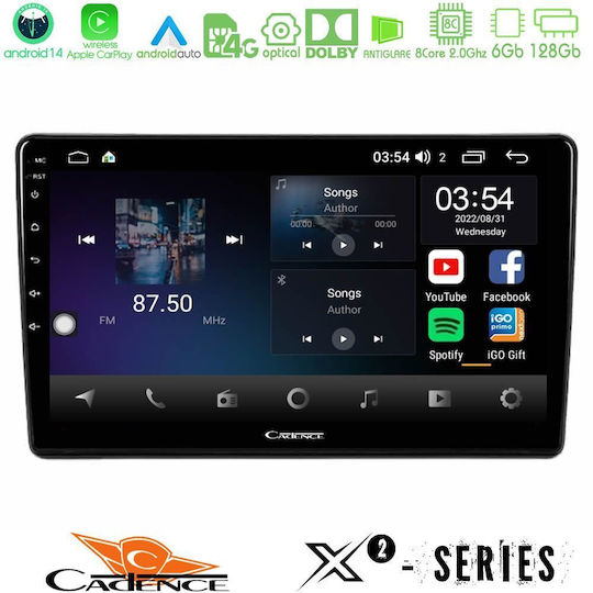 Cadence Ηχοσύστημα Αυτοκινήτου για Peugeot Partner / Partner Tepee Citroen Berlingo 2008-2018 (Bluetooth/USB/WiFi/GPS/Apple-Carplay/Android-Auto) με Οθόνη Αφής 9"
