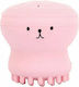 Silicone Facial Cleansing Exfoliating Brush Alhena Gel Reservoir Opens Pores Gently Removes Impurities Octopus Pink