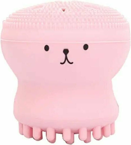 Silicone Facial Cleansing Exfoliating Brush Alhena Gel Reservoir Opens Pores Gently Removes Impurities Octopus Pink