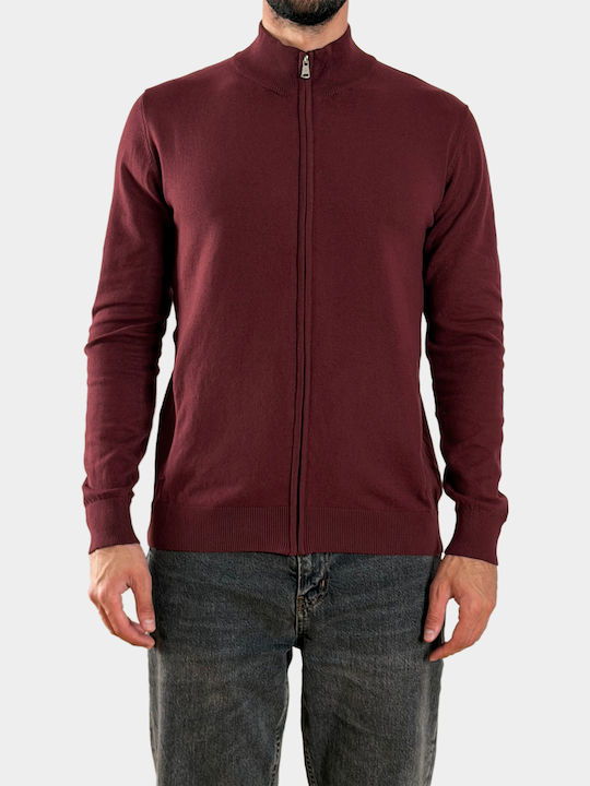 Men's Knitted Cardigan Bordeaux