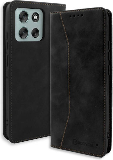 Bodycell Book Δερματίνης / Δερμάτινο Μαύρο (Moto G86)