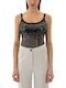 Black N Black See Through Strass Bodysuit Women Silver Black W26b4201-one-color