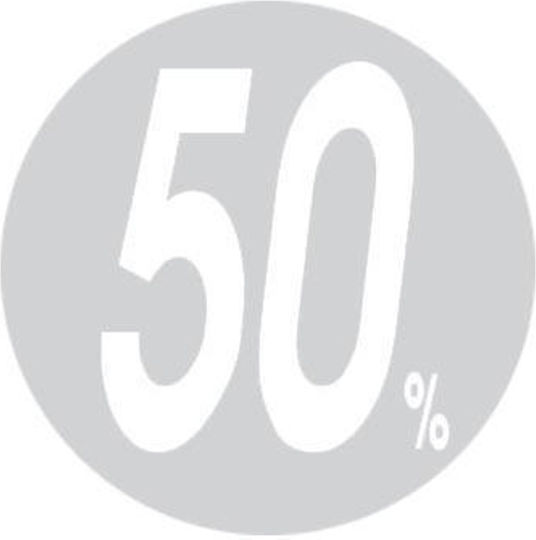 443631 Next Anzeige "Kreis 50%" Schaufenster 32cm Stück