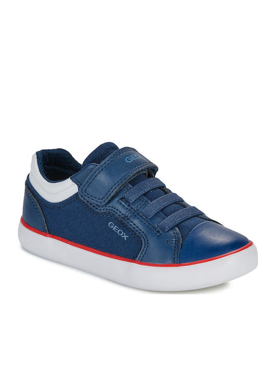 Geox J Gisli Boy Παιδικά Sneakers Ανατομικά Μπλε