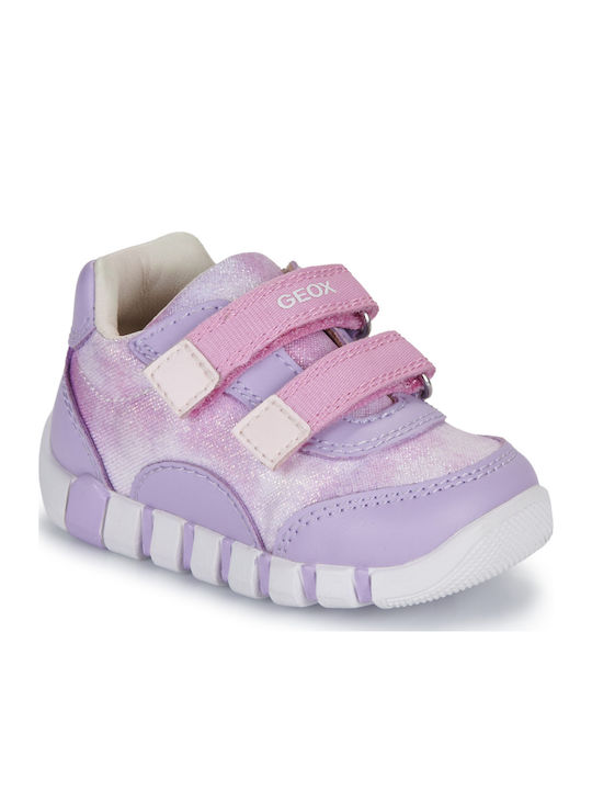 Kids Sneakers Anatomic with Hoop & Loop Closure Purple