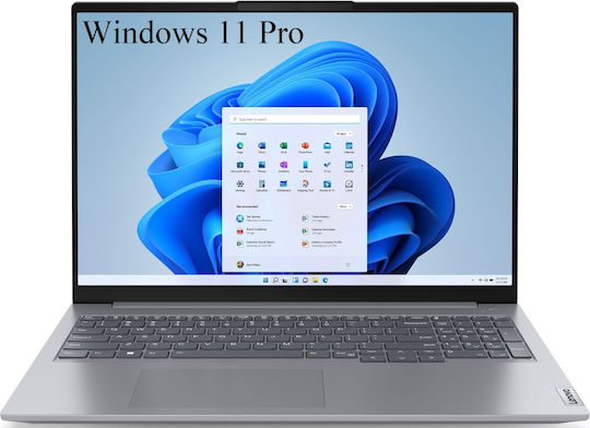Lenovo ThinkBook 16 G6 IRL 16" IPS FHD+ (i3-1315U/8GB/256GB SSD/W11 Pro) Arctic Grey (International English Keyboard)