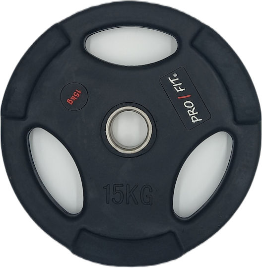 Profit Olympic Type Metal Strength Training Plate 1 x 15kg Φ50mm with Handles