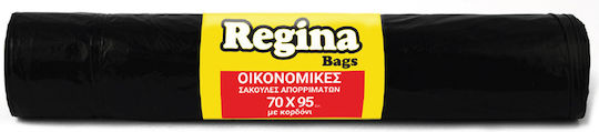 Regina Σακούλες Απορριμάτων με Κορδόνι 95x70cm 10τμχ Μαύρες