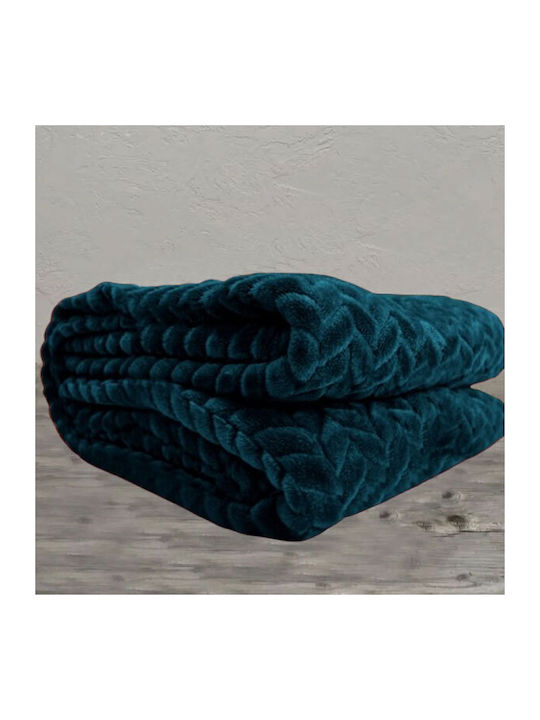 SpitiBazaar Одеяло Флийс Единично 160x220см. Петрол