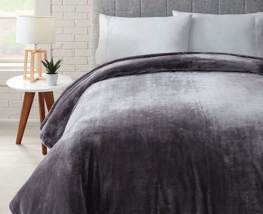 Linea Home Velvet Double Blanket 200x240cm Gray