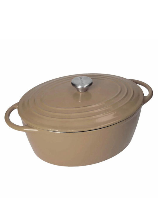 Brandani Oval Cast Iron Dutch Oven 30x25cm 5L