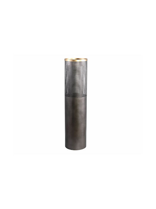PTMD Collection Φαναράκι Μεταλλικό Επιδαπέδιο Μαύρο 25.5x25.5x100εκ.