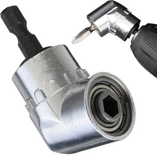 Corner Drill Adapter 105 Degrees Bits 1/4" Silver