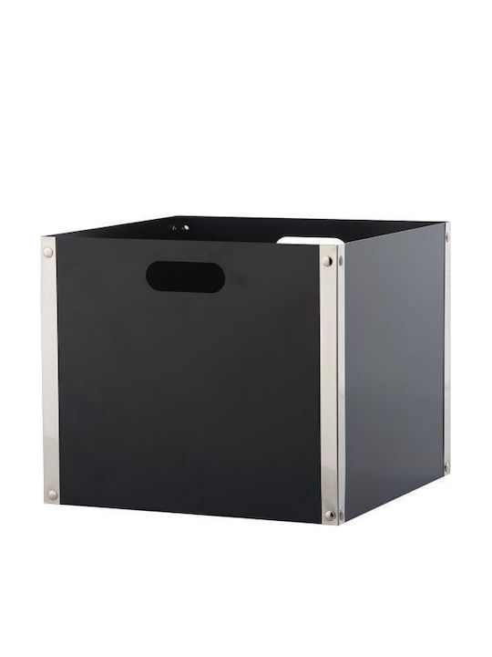 Zogometal K31 Metallic Basket Wood Storage Silver