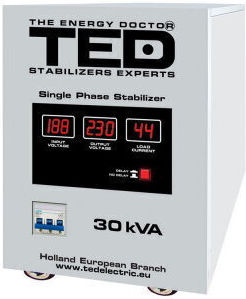 Single-phase Voltage Stabilizer 24kw Servomotor Pure Sine Wave + Lcd Screen Displaying Voltage Values