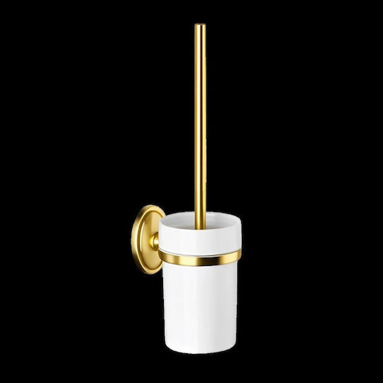 Gloria Porcelain Toilet Brush Gold