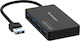 Usb 4in1 Docking Station – 4x Usb 3.0 Skyddar Innovation Ultra Rapid Transfer Plug Play Quantumnode H15 Set Stickere Negru