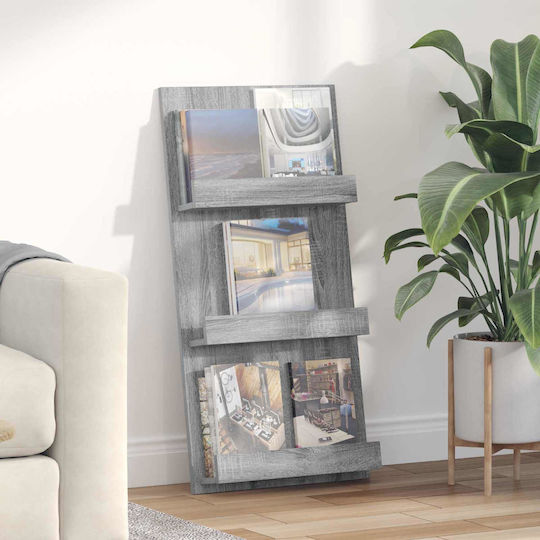 vidaXL Zeitschriftenständer Gray 51x11x102cm 1Stück