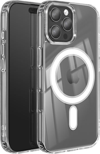 Swissten Подсилен Калъф Съвместим с Magsafe за iPhone 16 Pro Max Модел Magstick Прозрачен Jelly Sienna