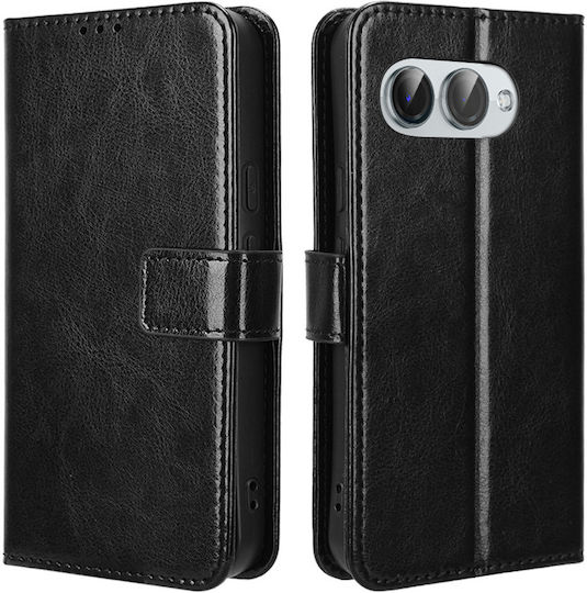 Θήκη Πτερύγιο T Phone 3 5g Crazy Horse Wallet Μαύρη