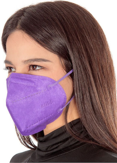 Silia D Μάσκα Προστασίας FFP2 Μωβ mask-KN95-10-(prpl) 10τμχ