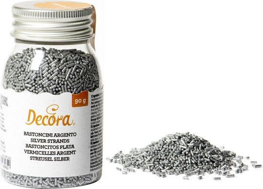 Decora Βρώσιμα Διακοσμητικά Ασημί 90gr