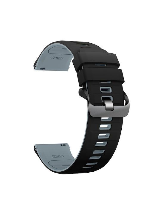 Curea Silicon Universală 22 Mm Negru Gri