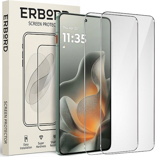 2x Закалено Стъкло Motorola Edge 70 Erbord 9h Hard Glass Бързо