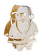 Espiel Santa Claus Christmas Metallic Bronze Candlestick 27x20cm