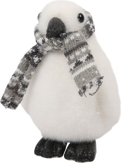Titch Bear Christmas Decorative Penguin 10x9x18 Polyfoam White Gray Plastic