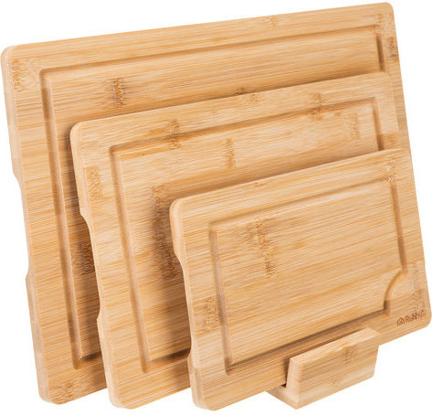 Ruhhy Ruhhy Schneidebretter Set für Brot Hölzernes Beiges 3 Stücke
