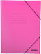 File Folder with Rubber Band Prespan 25x35cm Pink